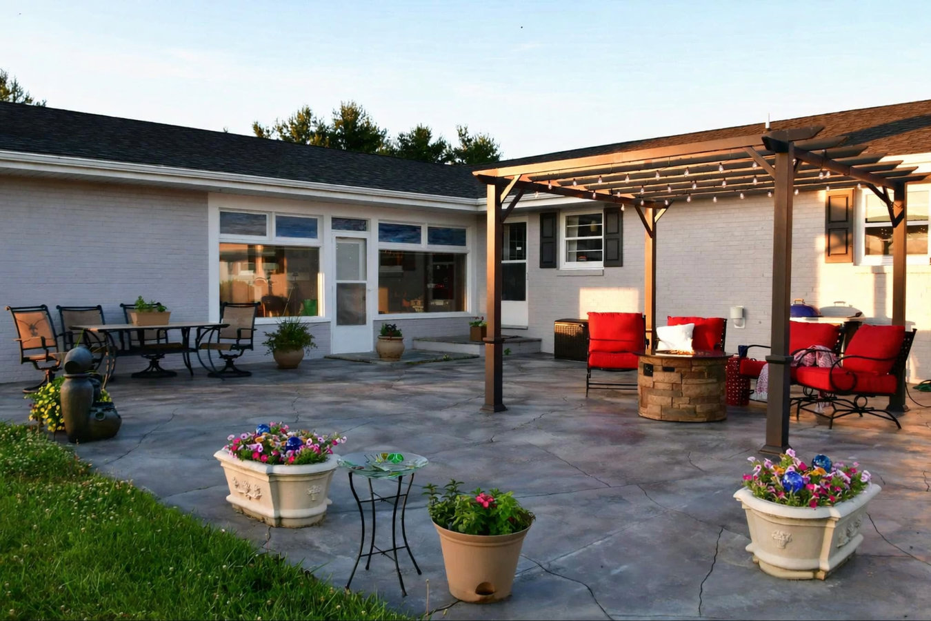 Concrete patio construction in Chicopee, MA
