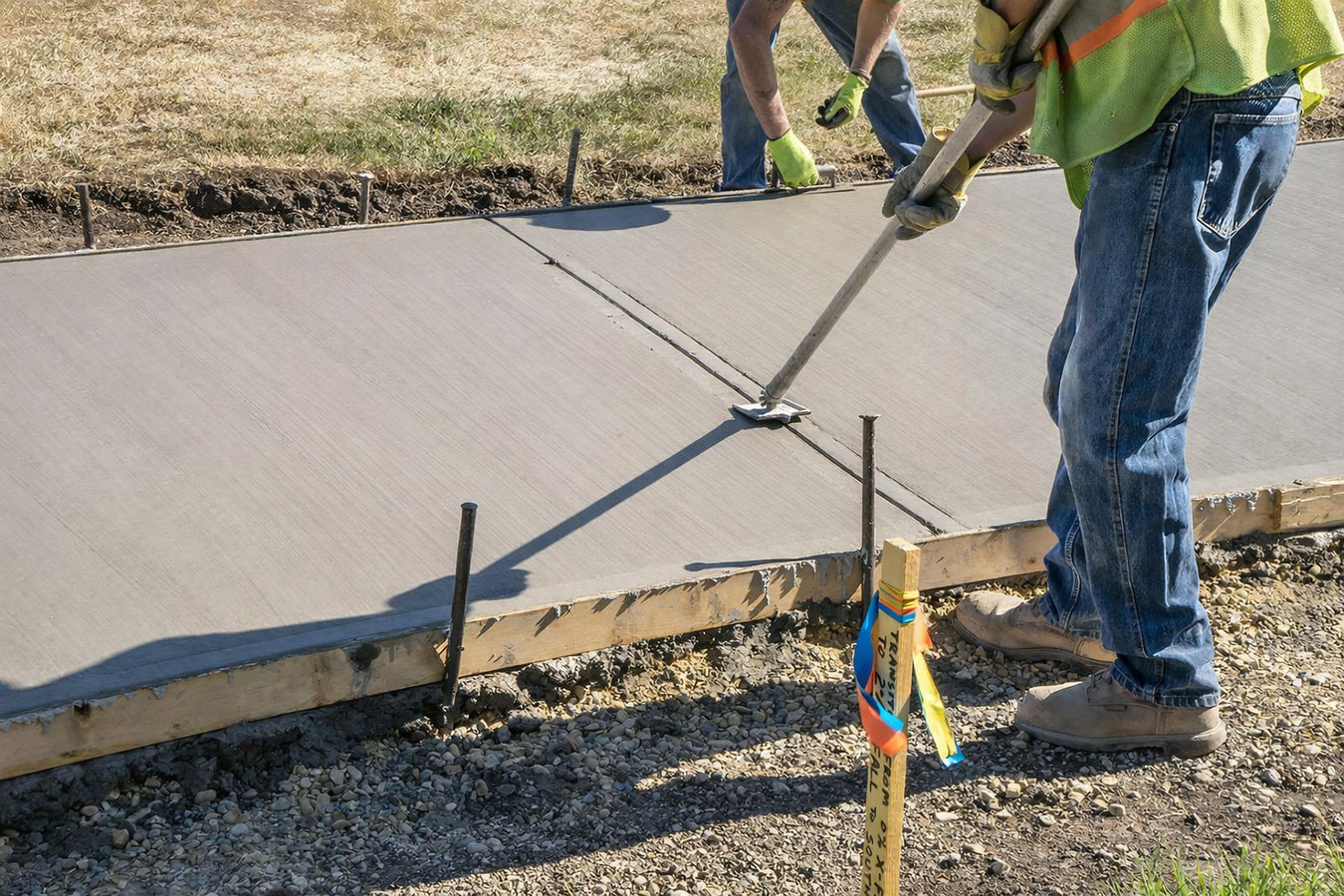 Concrete sidewalk building in Chicopee, MA